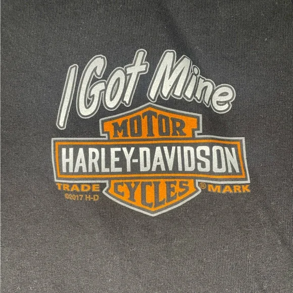 Harley Davidson I Got Mine mens black tee shirt size M/L space coast Palm bay FL - Picture 2 of 4